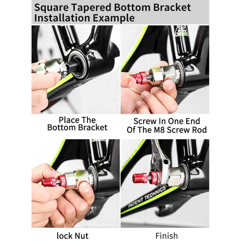 Bicycle Square Taper Bottom Bracket Installation Removal Anti-drop Tool Aluminum Alloy Road Bike Remover Fixing Rod