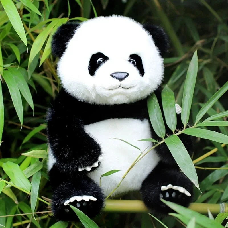 High Quality Handmade Adorable HuaHua Giant Panda Plushie Doll Cute Stuffed Animal Lifelike Panda Baby Plush Toy Best Girls Gift