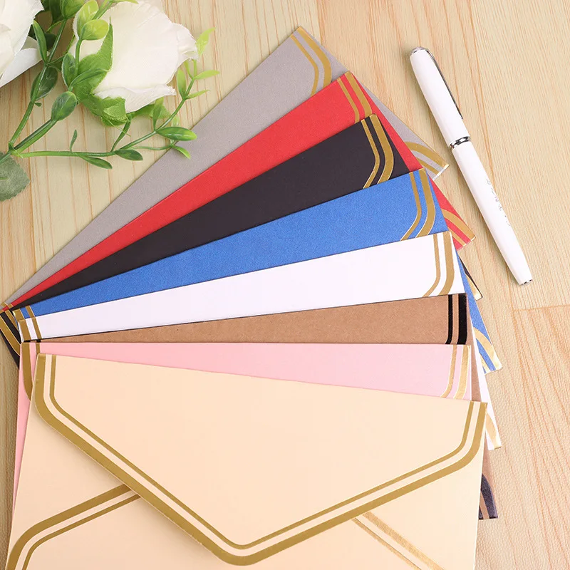 30pcs/lot Gilding Envelope for Wedding Invitation High-grade Business Envelopes Pearlescent Paper Western Multi-color Envelope