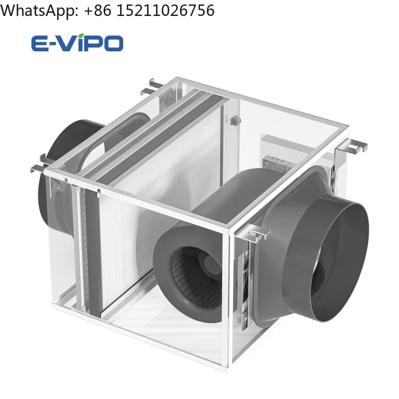 E-VIPO Fresh Air Ventilation System Flexible Recuperator Contemporary Rectangle Flat Compatible Device HVAC System Parts
