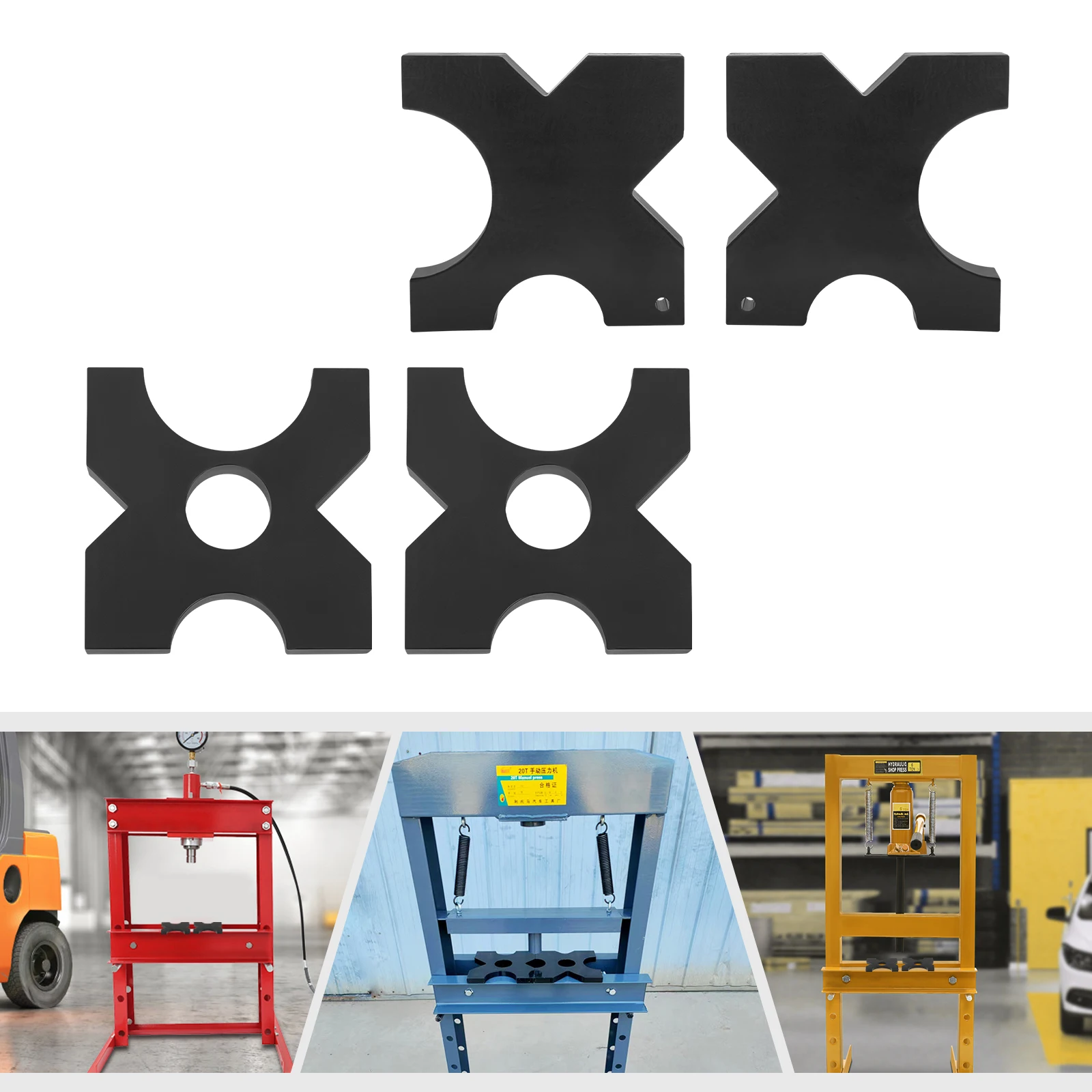 2 قطعة H-شكل متجر هيدروليكي الصحافة لوحة 12.7*12.7*2.5 سنتيمتر الحديد أربور الصحافة لوحة H-الإطار متجر الصحافة لوحة مع أربعة فتحة