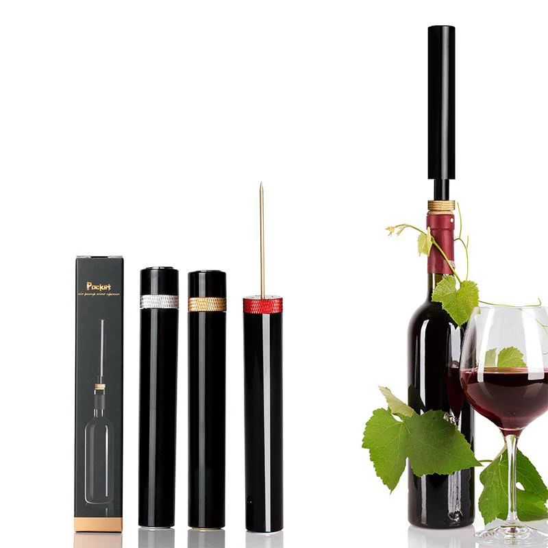 Air Pump Wine Bottle Opener Pneumatic Vacuum Wine Bottle Opener Pen Type Safe Portable Pneumatic Wine Bottle Opener Cork Remover