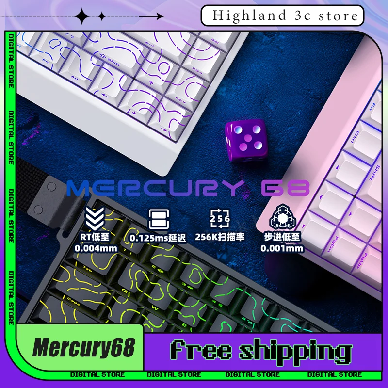マリウス Mercury68 Keyboard Magnetic Switch IROK Carotmas Mercury 68