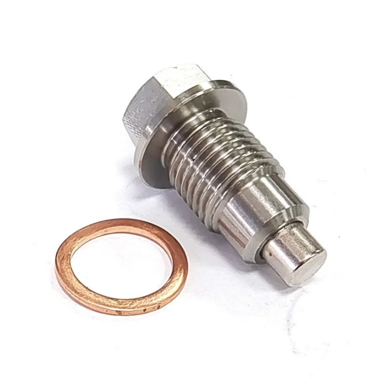 Neuer Edelstahl Magnetischer Ölablassstopfen M12x1.25 M14x1.5 M16x1.5 M18x1.5 Ölablassmutter Autoteile Silber OS-1003-M12 – Detail 4
