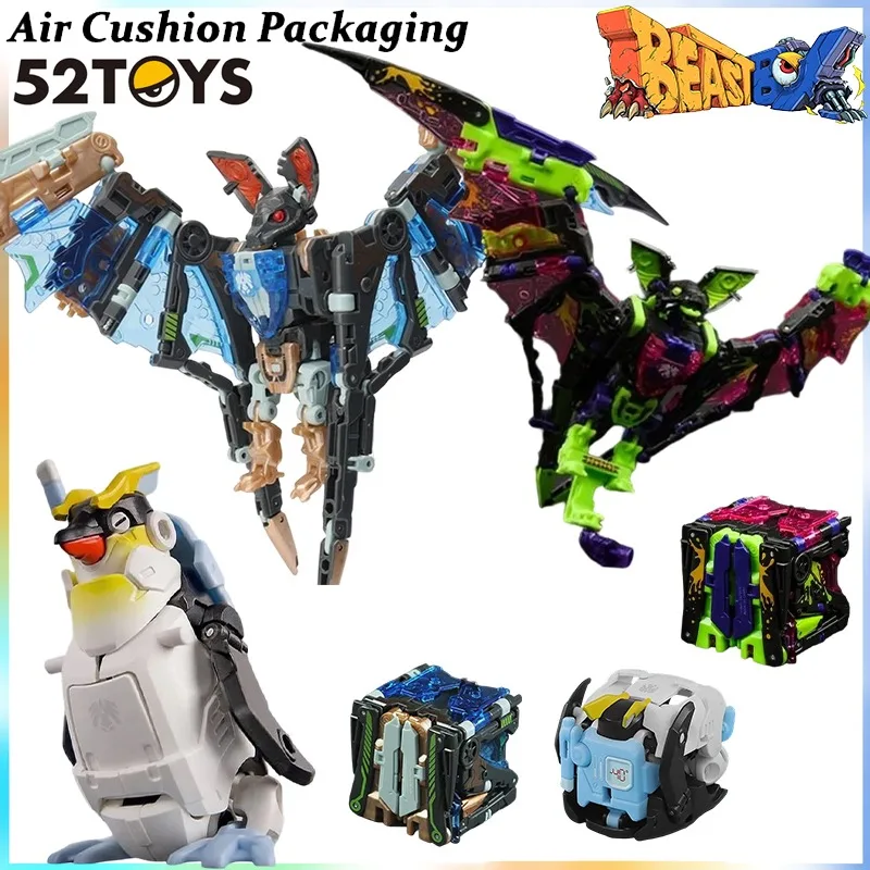 

52TOYS Genuine BEASTBOX Serie Transformable Bird Tribe Bat Penguin Radio Commander Bog Blood Spirit Action Figures Model Toys