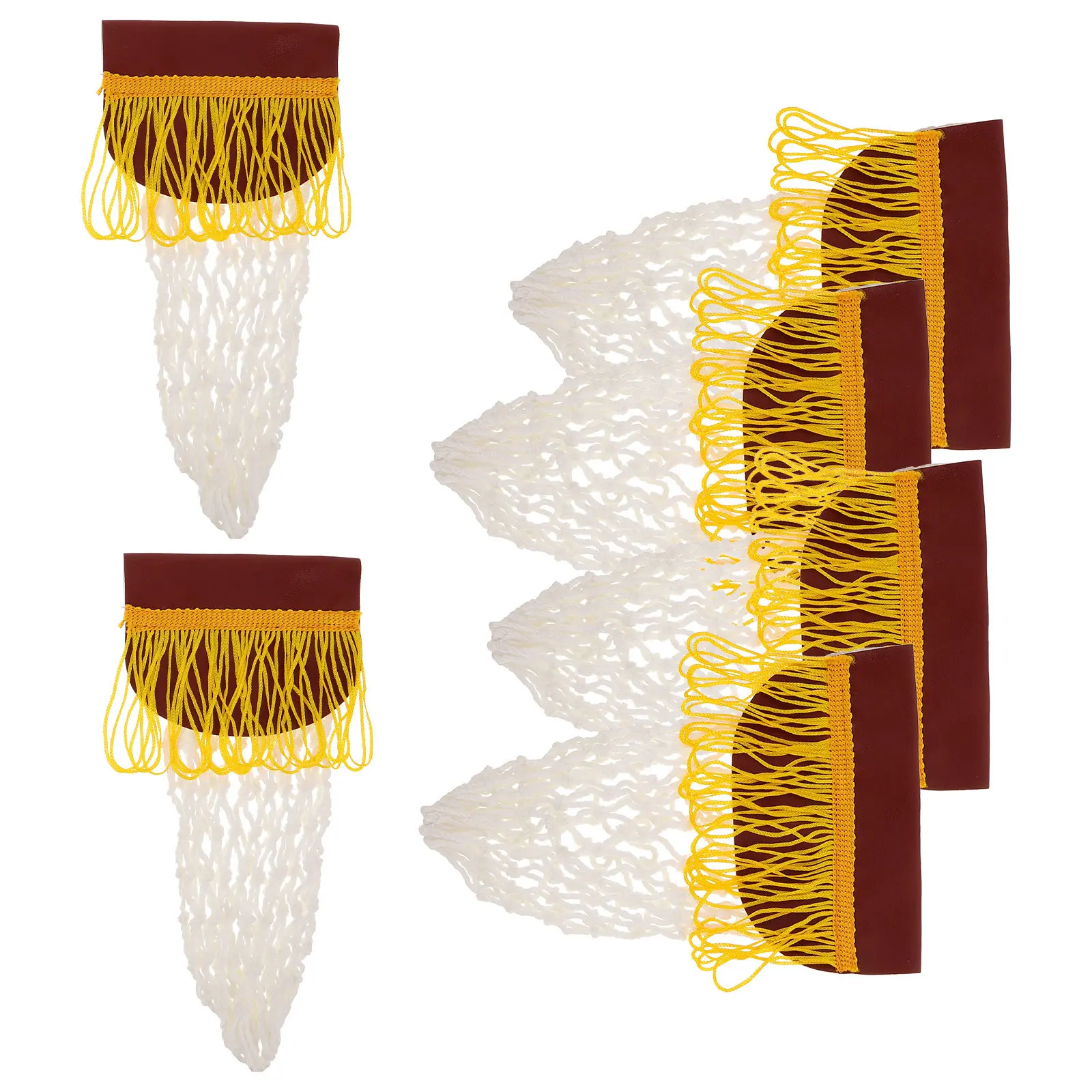 

6Pcs Childrens Billiard Pockets Set Mini Tabletop Durable PU Cotton Net Easy Installation Vibrant Colors Cue Sports