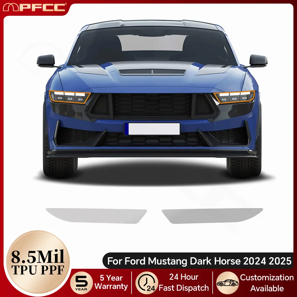 

For Ford Mustang Dark Horse 2024 2025 Headlight Rearview TPU Paint Protection Film Pre-cut PPF Clear Bra Anti-scratch Resistant