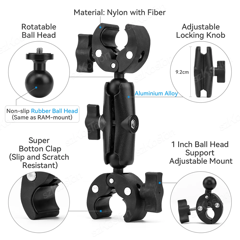 Motorcycle Bicycle Camera Holder Handlebar Mirror Mount Bike Bracket for GoPro 13 12 11 Insta360 X3 X4 Action Camera Accessory