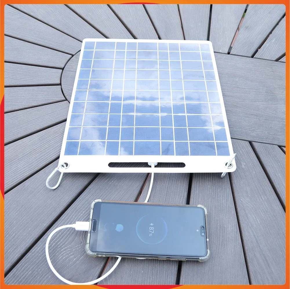 200W Flexibility Solar Plate 5V Waterproof Solar Panel Portable Dual USB Solar Battery Charger Outdoor Camping Solar Cells