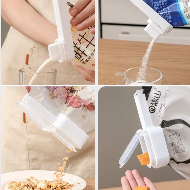 

1/2pcs Food Bag Clips, With Lid Sealing Clips, Milk Powder Snack Clips Sealer, Kitchen Food Moisture-Proof Chips Milk Bag Clips