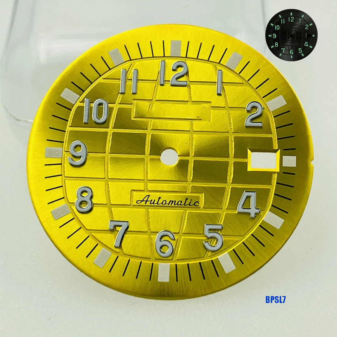 Hot Sale 32mm S Dial Yellow Green S Dial Watch S Logo Dial NH35 NH36 Movement Modified 32mm S Dials Watches Accessories view 4