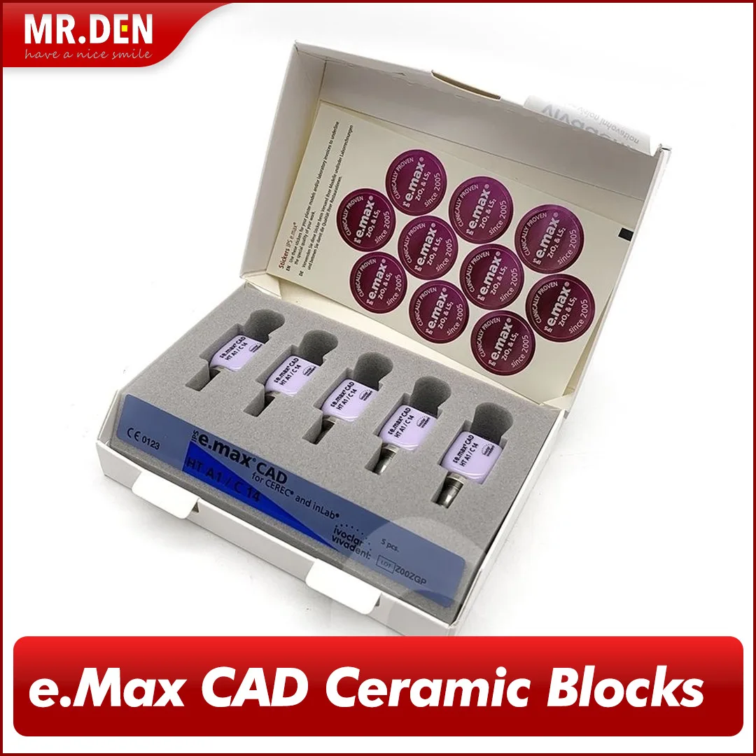 5pcs/Box Ivoclar vivadent IPS e.max CAD C14 Dental Glass Ceramic Blocks CAD Porcelain Block Lithium Disilicate Glass Zirconia