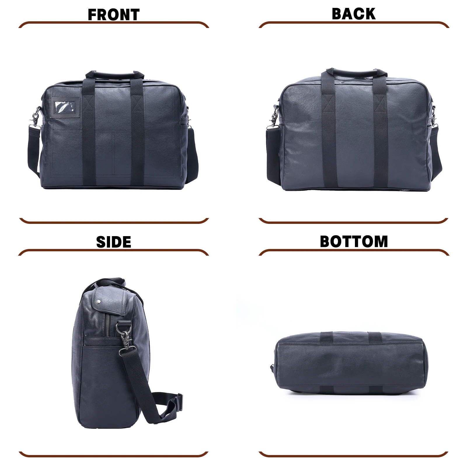 S.WORKER Vintage Echtleder Weekender Reisetasche Herren Top-Grain Rindsleder Handtasche Modische Sporttasche Handgepäck – Detail 11