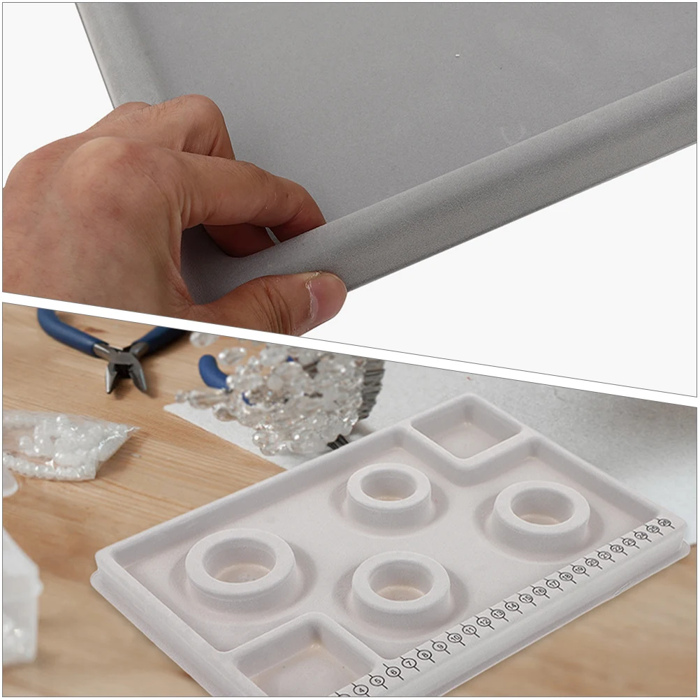 

2pcs Bracelet Bead Board Jewelry Making Supplies Bead Design Tray Organizer Measurement Tool For Beading Durable Convenient