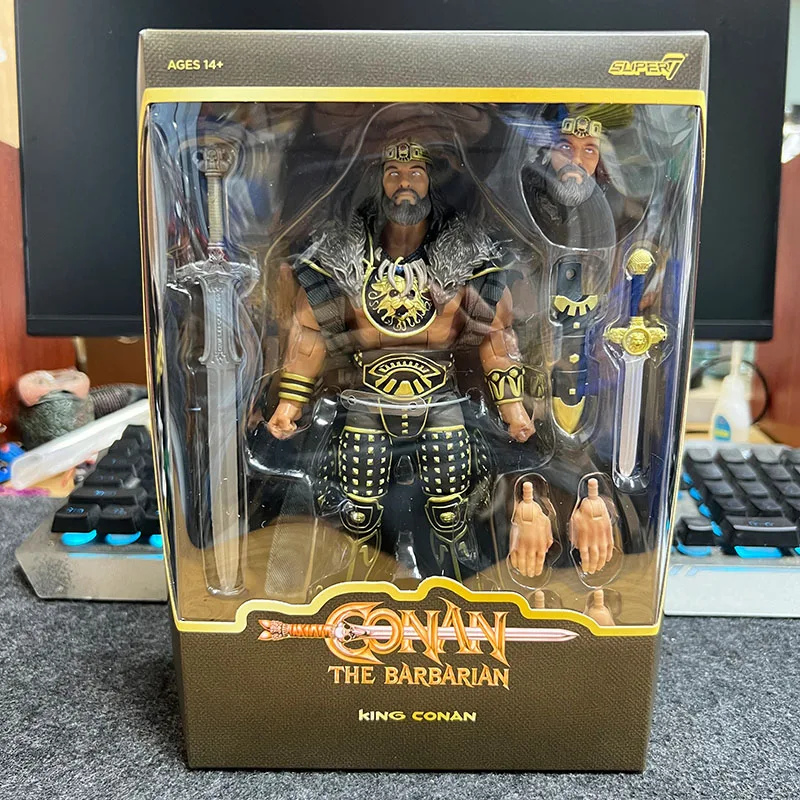 

In Stock Genuine SUPER7 Conan Ultimate Series 4th Wave Of 82 Movie King Conan Throne Action Figure Model Toys Gifts