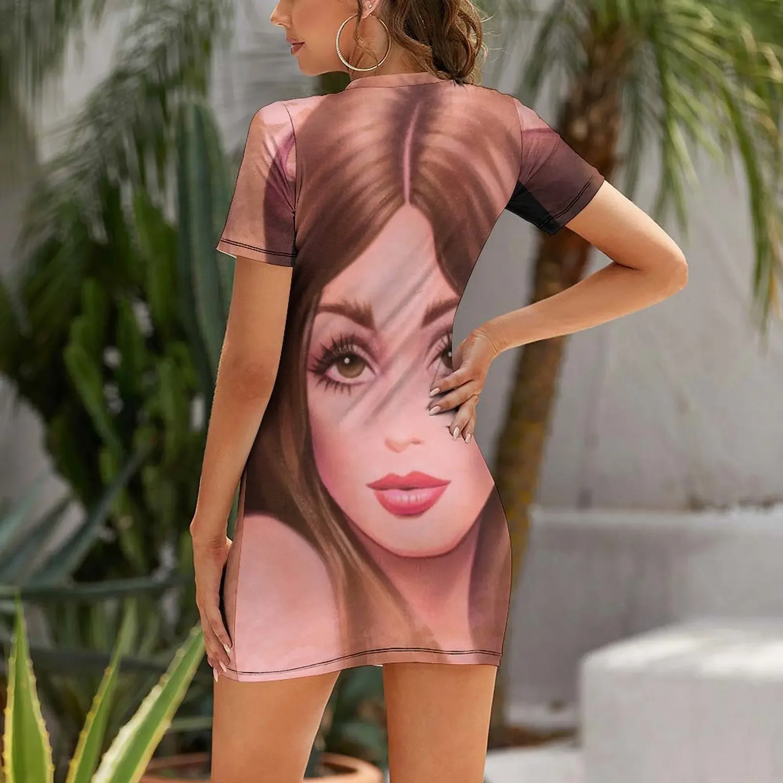 Sharon Tate Short-Sleeved Dress dresses for womens women's summer dress 2025 prom dresses 2025 elegant dress