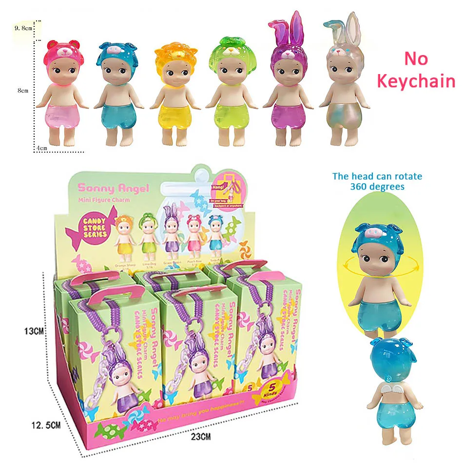 6/12PCS Sonny Angel Blind Box Hippers Dreaming Candy Store Series Figures Ornaments Dolls Children Keychain Christmas Toy Gifts