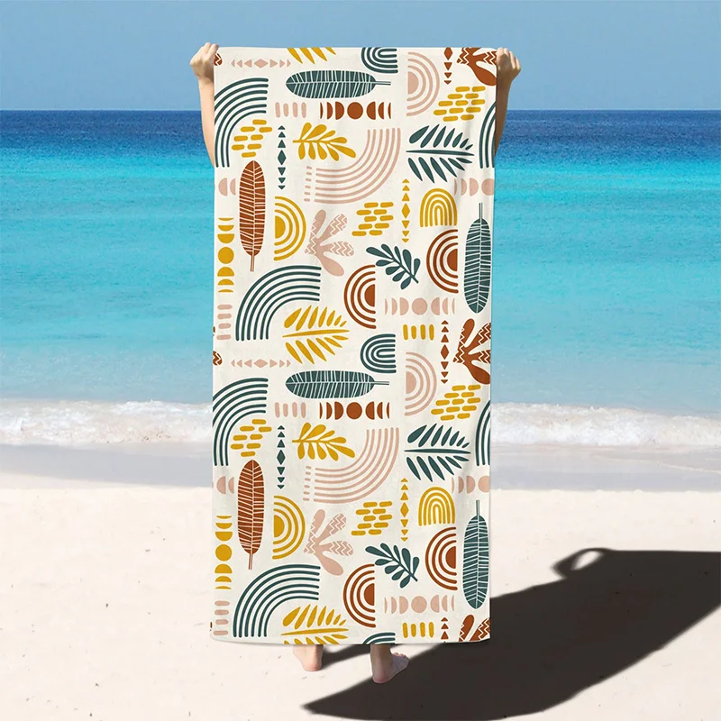 Beach Towel Abstract Beach Towel Design Patterned Sunscreen And Windproof Suitable For Swimming Pool Camping Travel Blanket