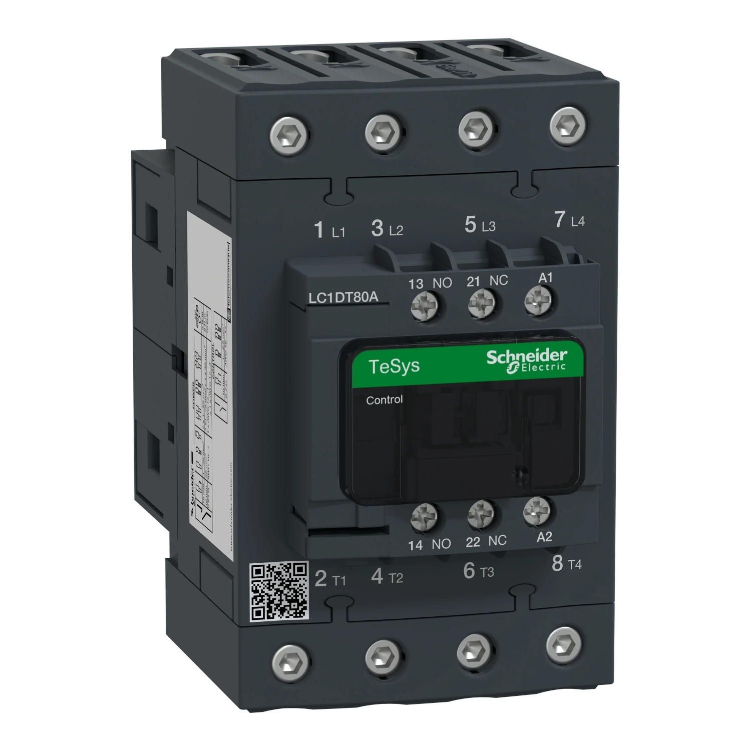 

Контактор LC1DT80AG7 LC1-DT80AG7, 4P(4 NO), AC-1, 0-440В, 80А, катушка 120В AC 60Гц