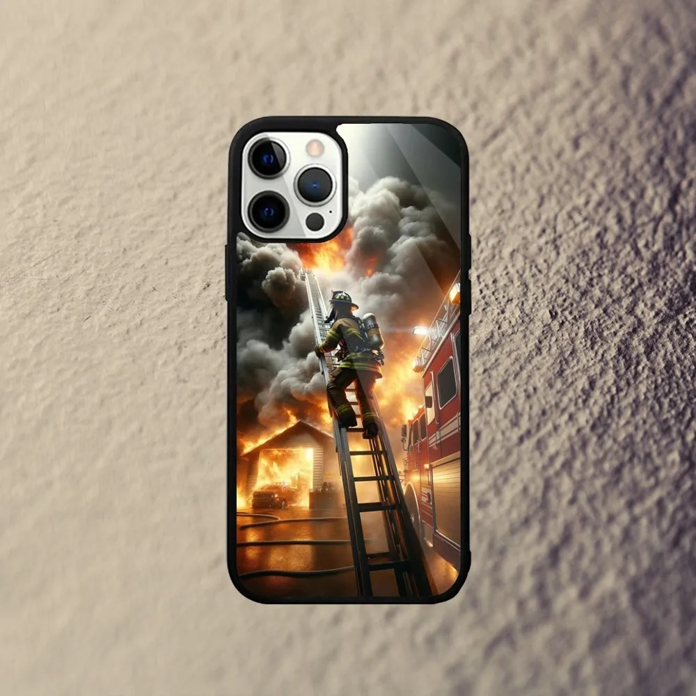 Fire Fighter Hero  Phone Case For iPhone 16,15,14,13,12,11,Plus,Pro,Max Mini Magsafe Magnetic Wireless Charging