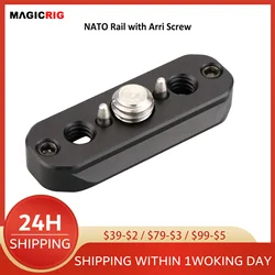 MAGICRIG Universal Quick Release Safety NATO Rail (50mm) con viti tipo ARRI da 1/4 