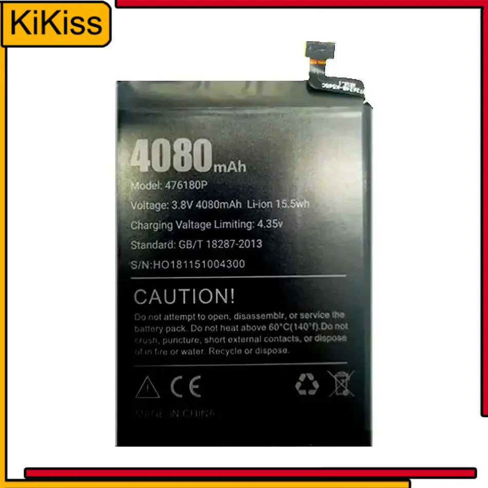 

Mobile Phone Battery Safe Long-Lasting Performance 4080Mah For Doogee 476180P Vernee T3 Pro
