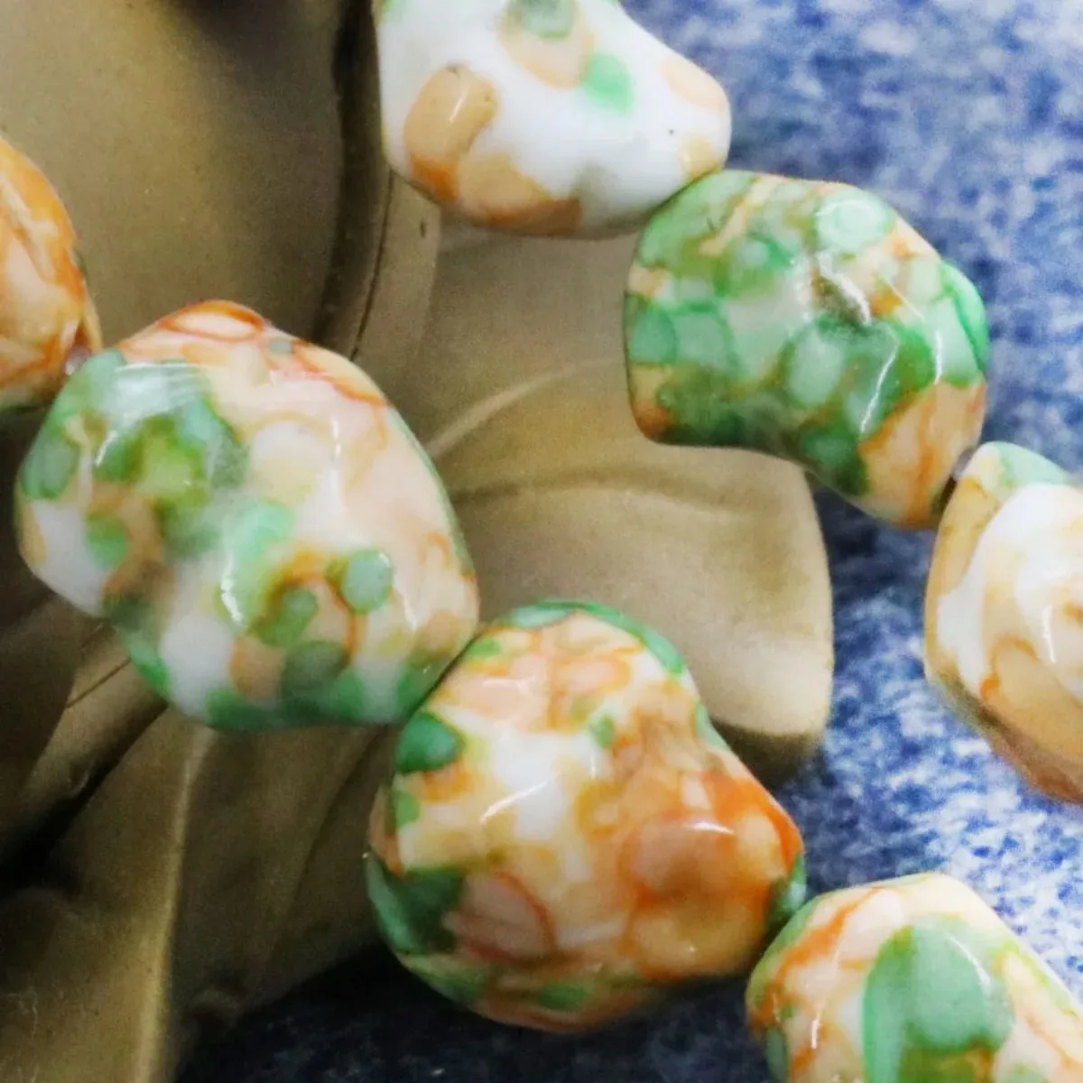 8-12mm Multicolor Riverstones Rain Flower Rainbow Stone Irregular Crafts Loose DIY Beads 15inch Girls Fashion Jewelry Making