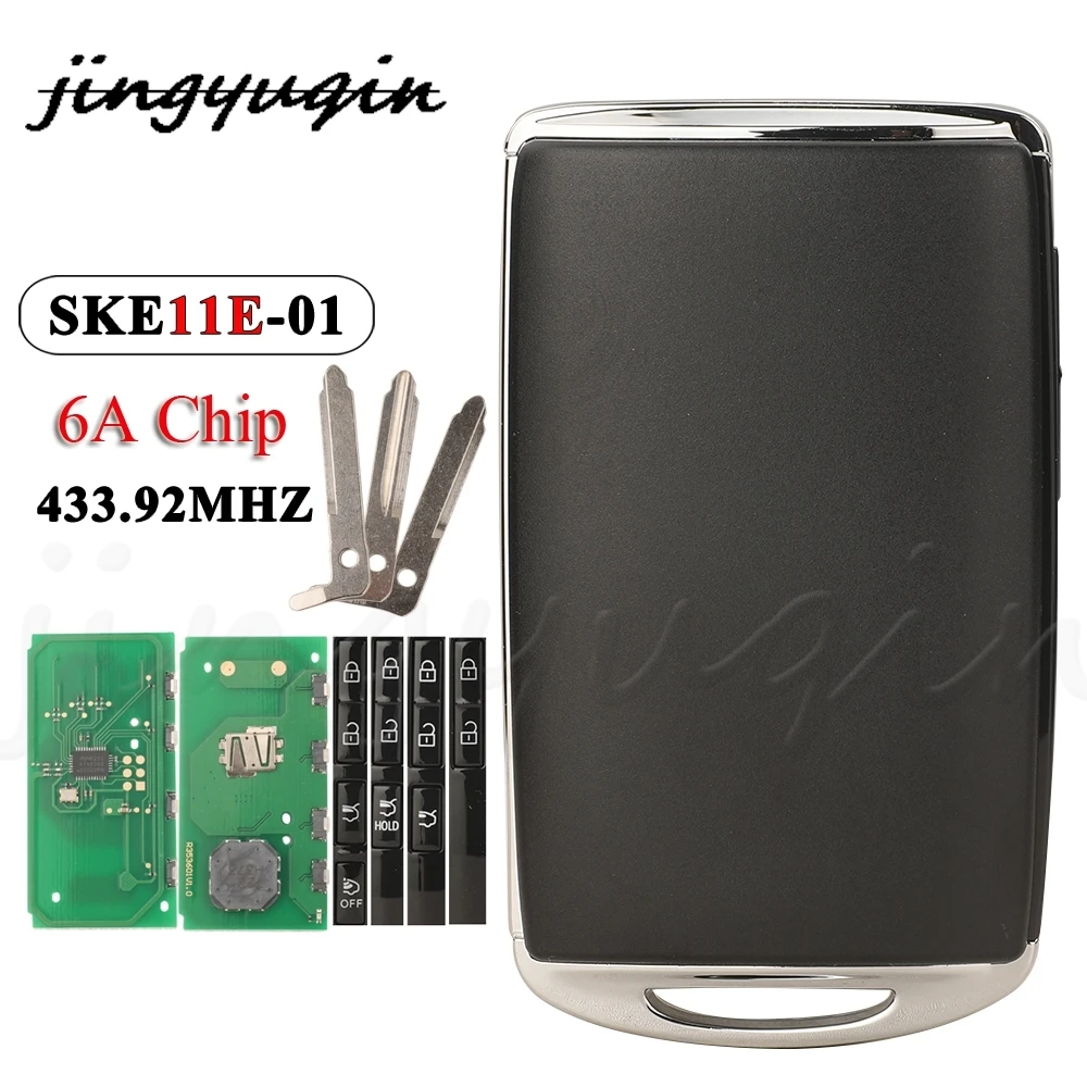 

jingyuqin SKE11E-01 433MHz 6A Chip Keyless For Mazda 3 Mazda3 M3 CX-30 CX30 2020 2021+ Proximity Keyless Entry Go Smart Car Key