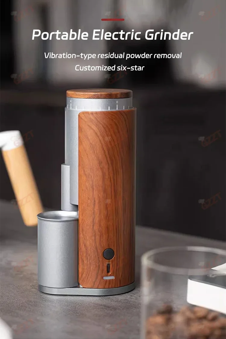 

2025 Portable Coffee Bean Grinder Type-c Charging Espresso Grinder Machine 24 Levels of Adjustment Thickness With Lithium Batter