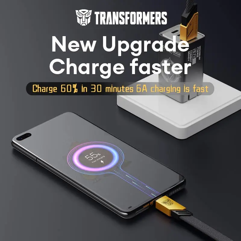 Transformers 6A Cavo USB Tipo C per Samsung Xiaomi Huawei Caricatore di ricarica rapida Cavo dati USB C Cavo di tipo C per Realme POCO