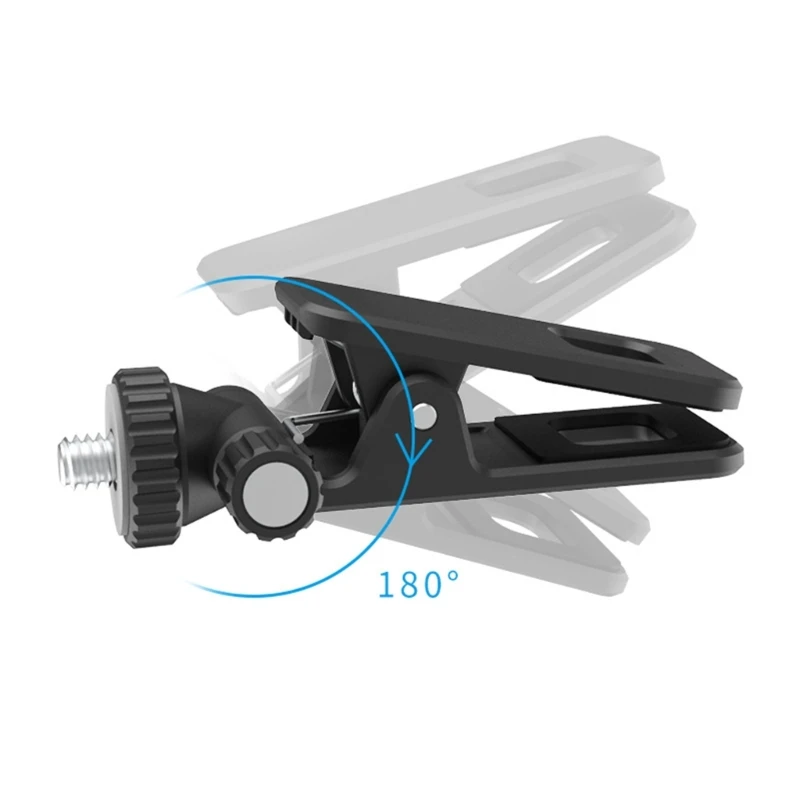 モニター用トップカメラマウントクランプ、1/4インチネジ付き吊り下げ式ウェブカメラスタンド、ライブストリーム、ビデオ会議用