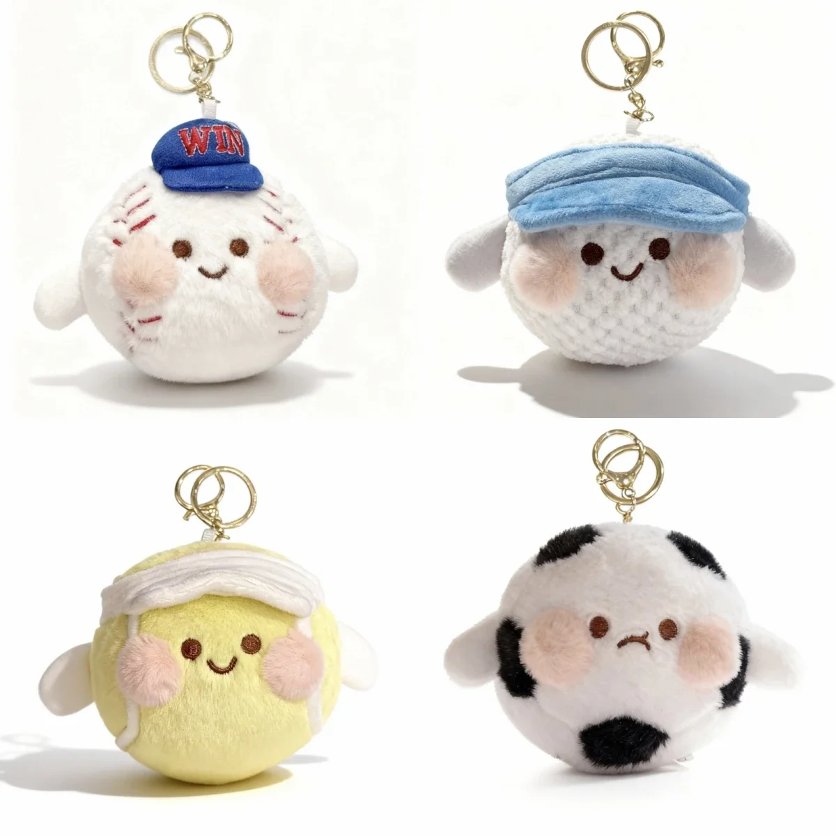 Lovely Bag Plush Toy Soccer Basketball Baseball Tennis Golf Doll Keychain Stuffed Bag Pendant Birthday Gifts For Sports Lovers