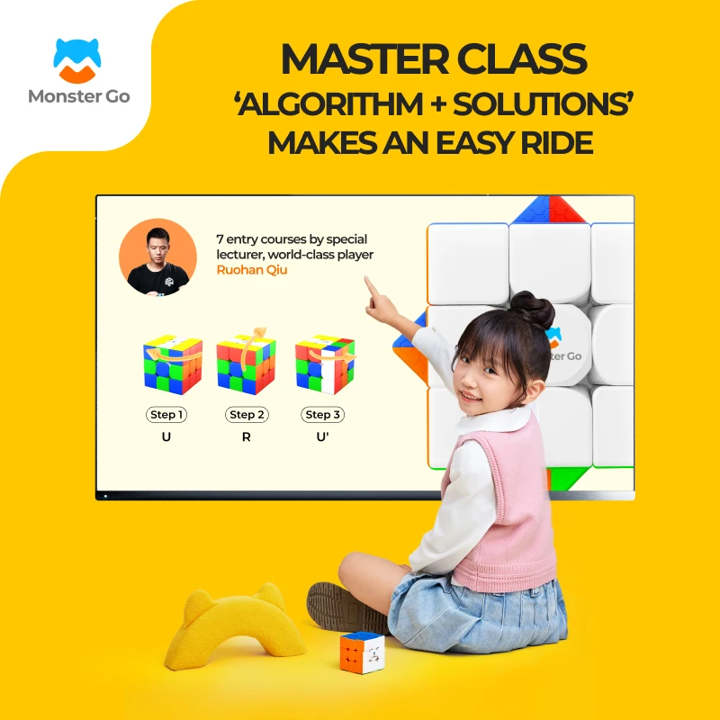 GAN Monster GO EDU 3x3 magnétique magique GAN MG3 3X3 M Cube de vitesse sans colle professionnel Fidget jouets Cubo Magico enfants cadeau