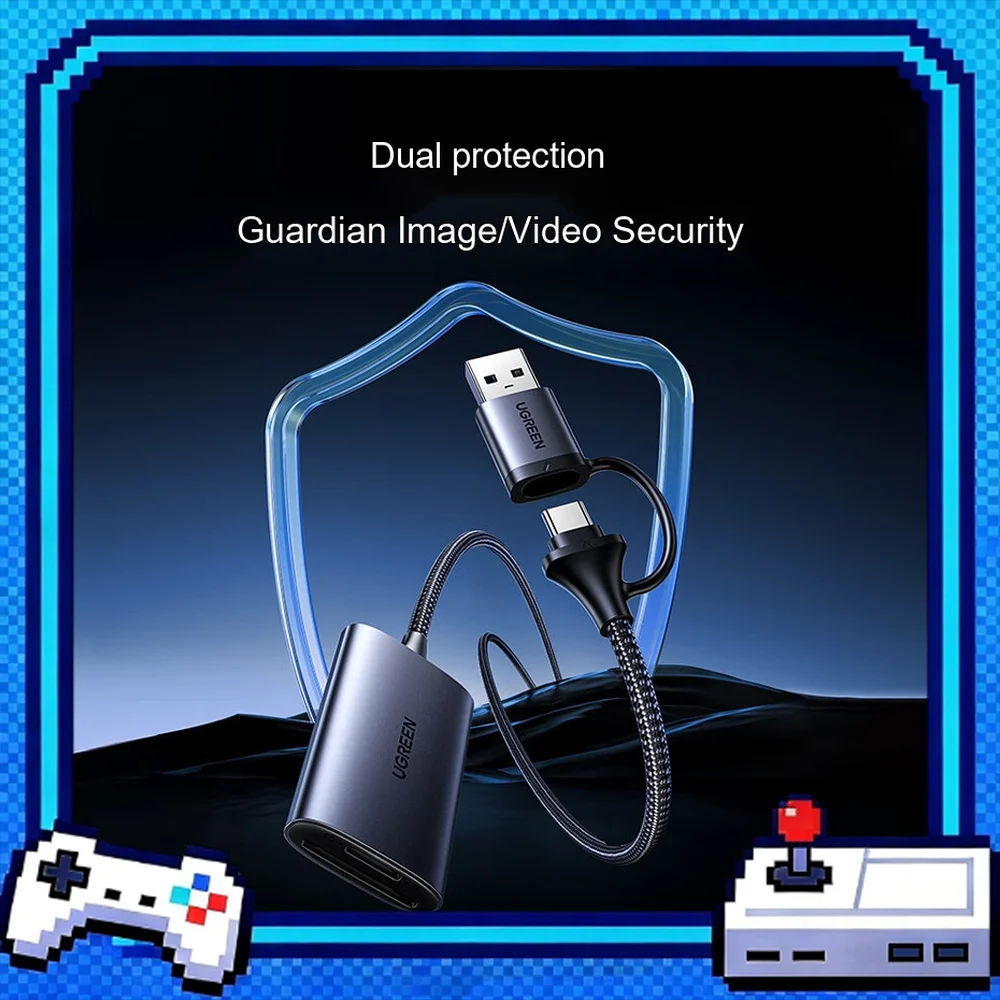 UGREEN 35148 CM401 USB-C USB 3.2 SD TF 4.0 Card Reader 312MB/s Dual Card Simultaneous Read UHS-I UHS-II