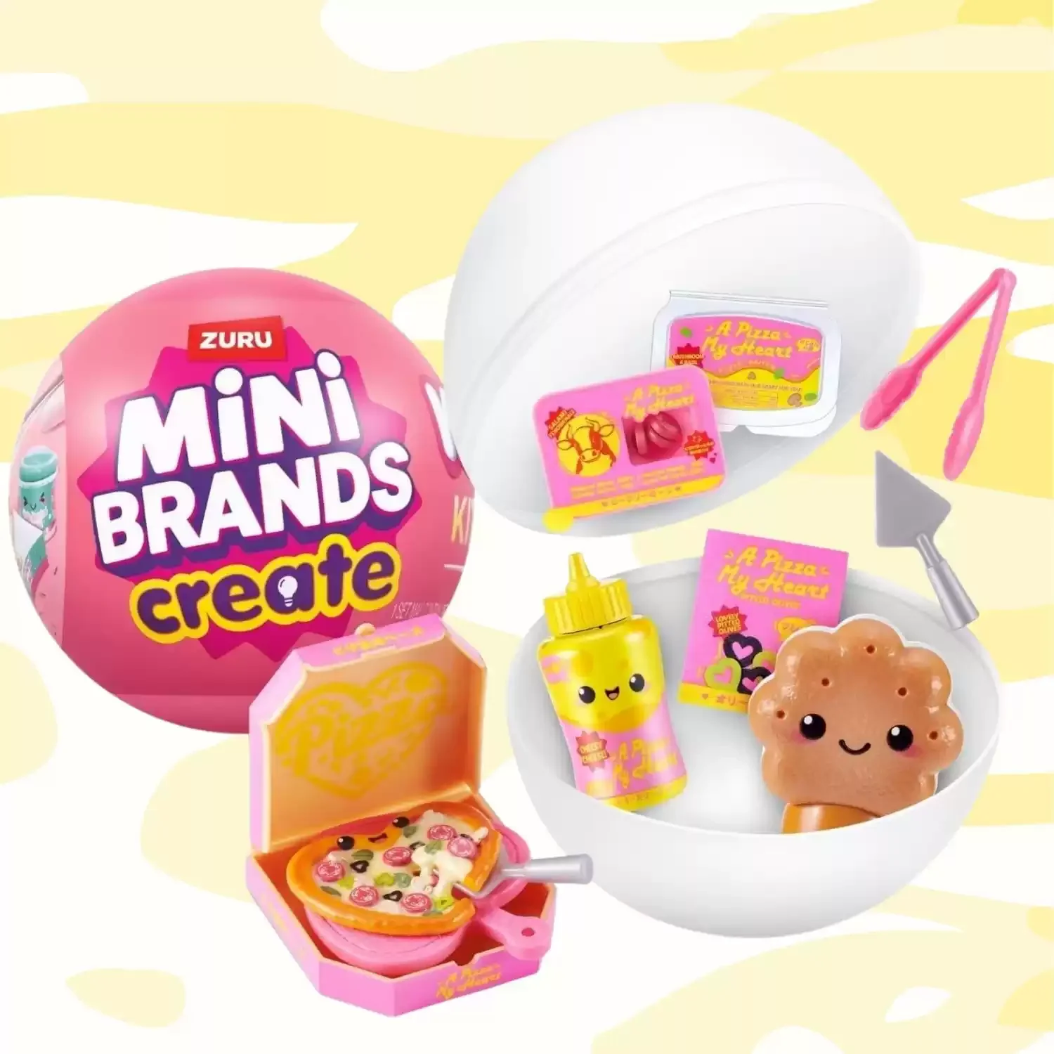 ZURU Mini Brands Kawaii Dessert Kitchen Blind Egg Mini Food Pretend Play Collectible Playset Desktop Decor Collection Gifts Toys