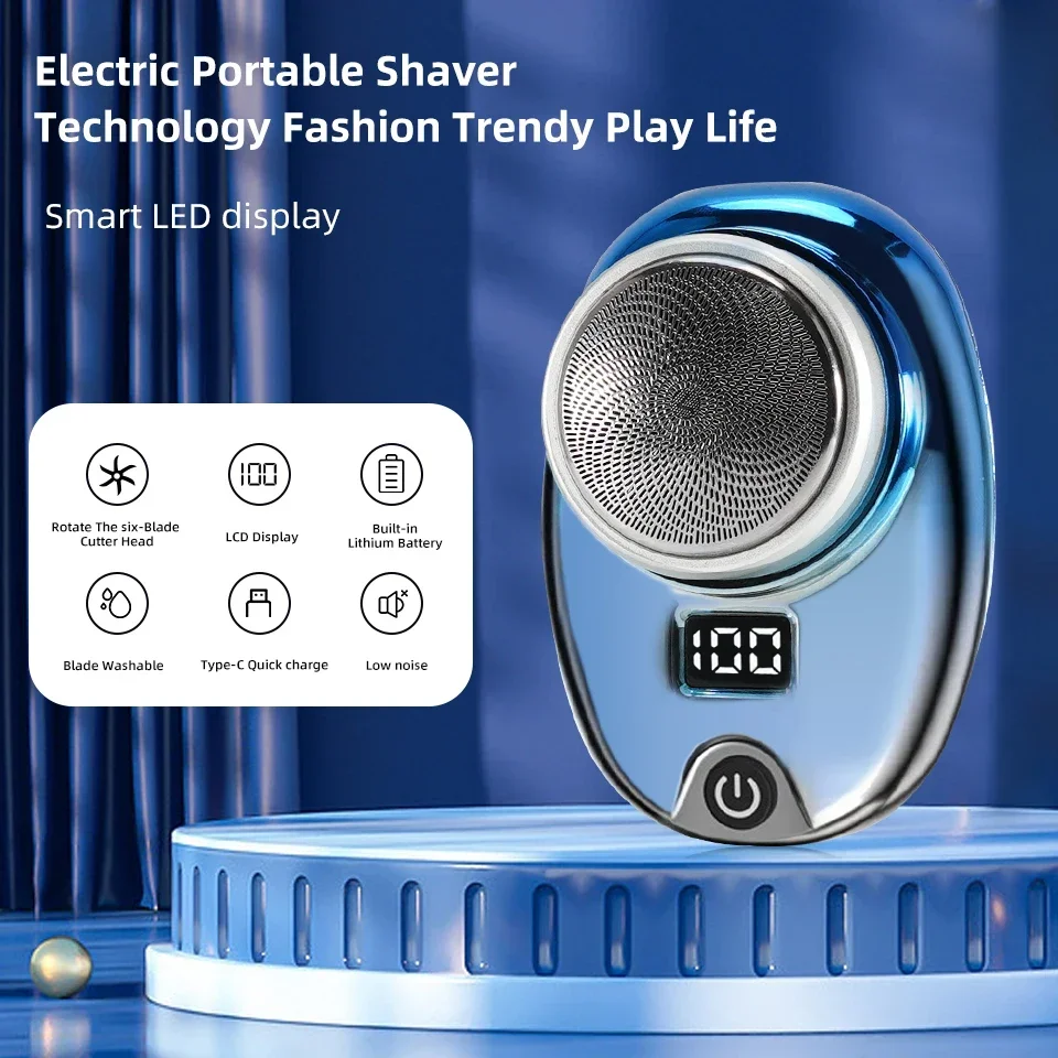 ماكينة حلاقة صغيرة USB بحجم الجيب ماكينة حلاقة كهربائية محمولة قابلة لإعادة الشحن للرجال ماكينة حلاقة كهربائية صغيرة للسفر ماكينة حلاقة جيب محمولة