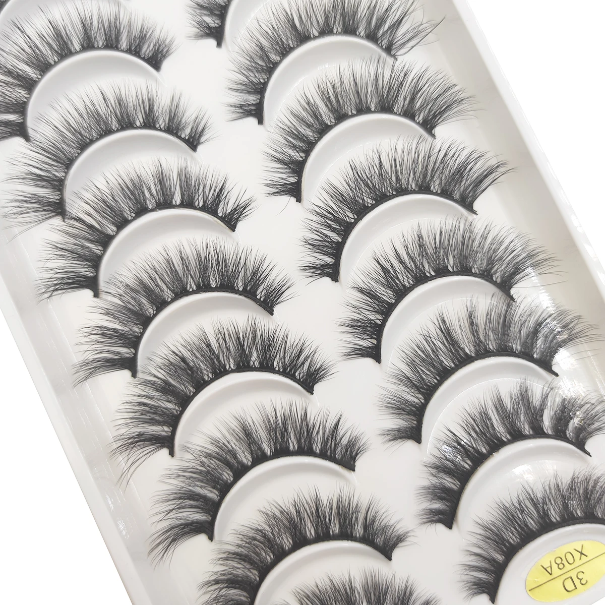 10 Paar 3d Natuurlijke Nertswimpers Korte Valse Wimpers Rommelige Zachte Wimpers Make-Up Faux Cils Maquiagem Cilios H13