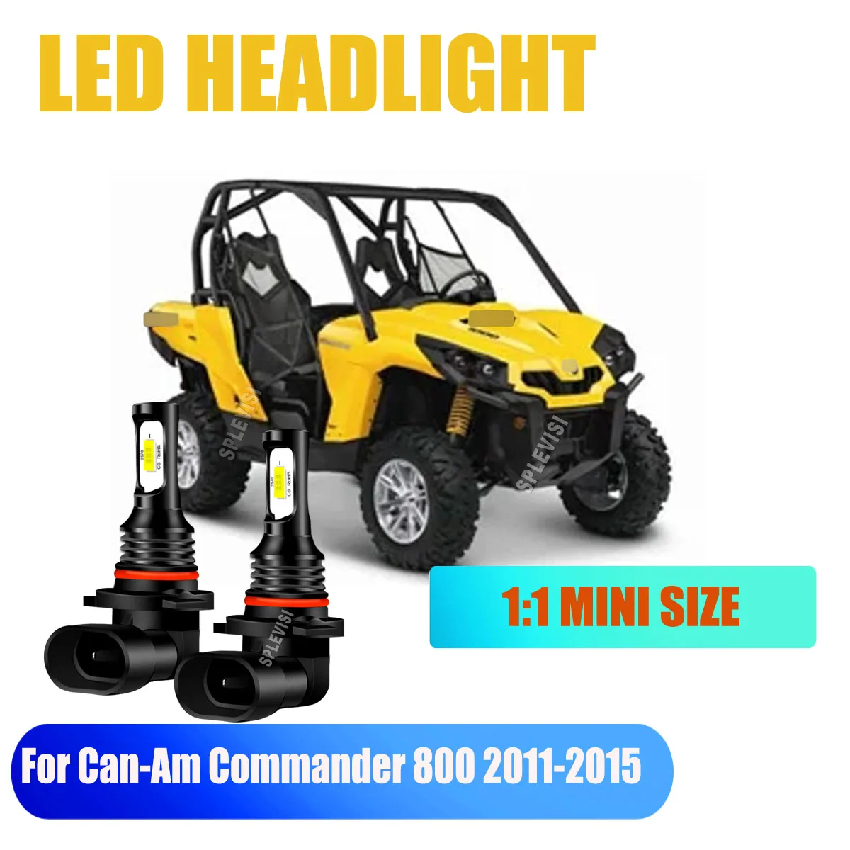 9005 HB3 LED Headlight - top automotive-grade LED chips conversion kit Fit For Can-Am Commander 800 2011 2012 2013 2014 2015