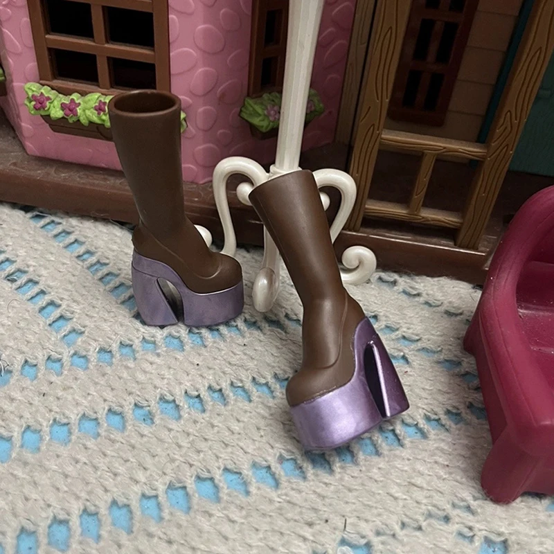 

1:12 Mini Doll High Heel Boots- Shoe Collection for Dress-Up Play, Fashion Doll Accessories for Pretend Play&Dollhouse Styling