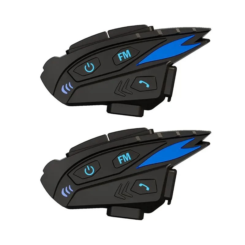 

Precision Motorcycle Helmet Bluetooth Intercom Headset For 2-Rider Communication, Music Sharing, CVC Noise Reduction & FM Featur