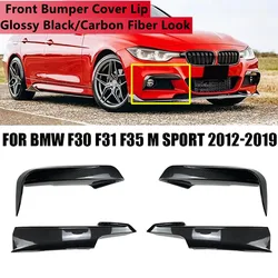 Front Bumper Lip Body Kit For BMW F30 F31 F35 M Sport 320i 325i 328i 335i 2012-2019 Fog Lamp Cover Trim Front Canards Splitter