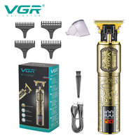 VGR Metal USB T9 Vintage Hair Cut Machine Barber Clippers Beard Trimmer Professional Electric Hair Trimmer for Men V-073