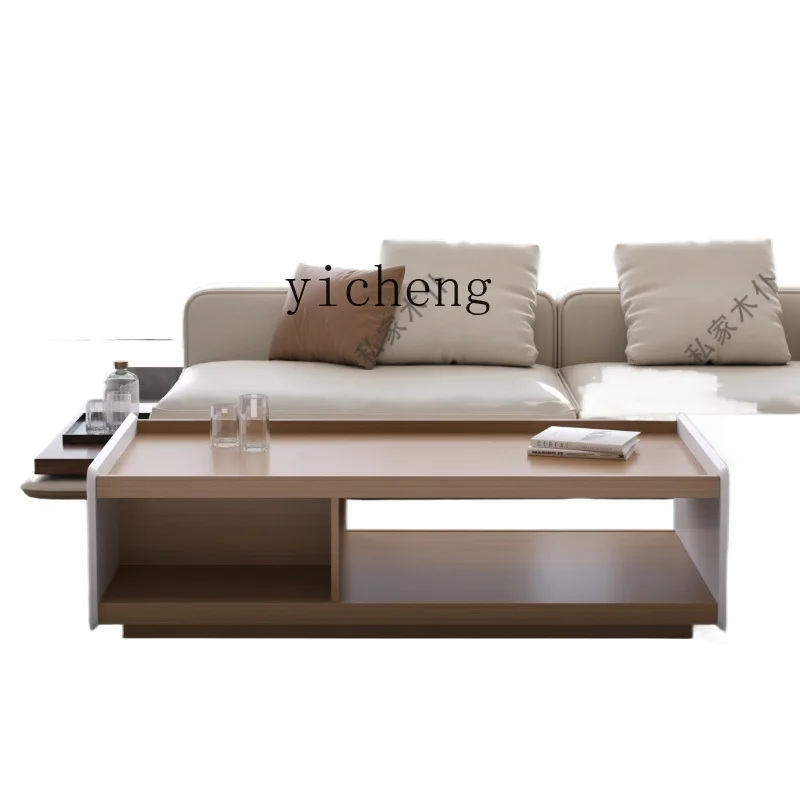 

ZF Coffee Table Modern Small Apartment Solid Wood High-Grade Household Rectangular Tea Table