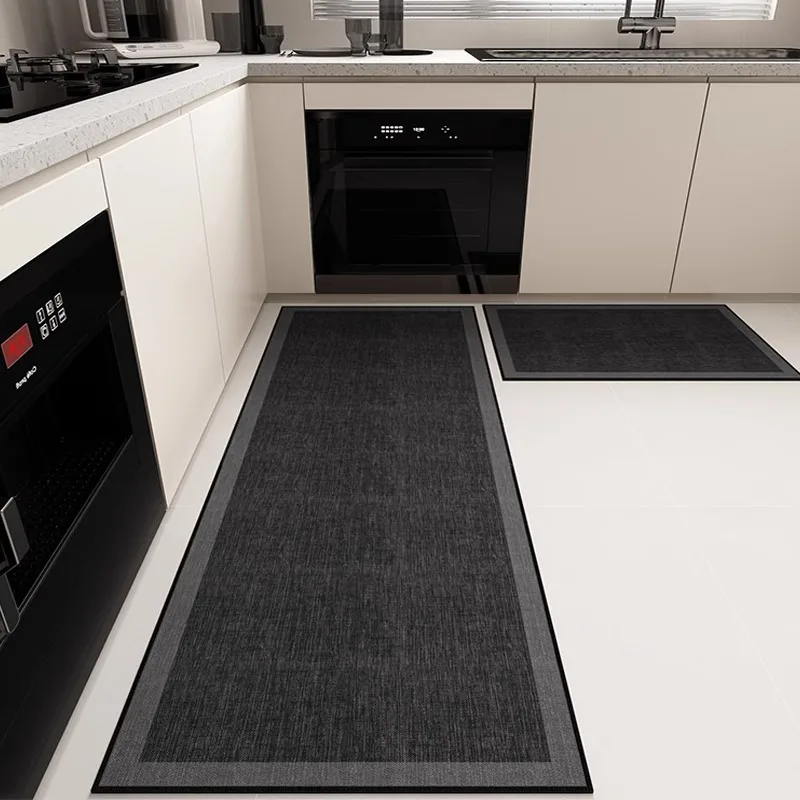 Carpet for Kitchen Anti-slip Oil-proof Floor Mat Pvc Leather Waterproof Special Rug Long Strip Solid Color Foot Mats Alfombrar