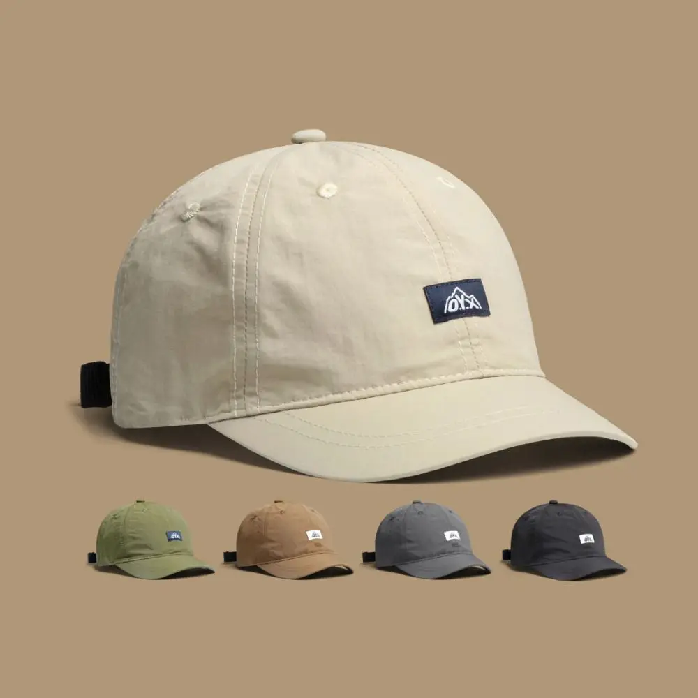

Fashion Korean Style Short Brim Baseball Hat Quick-dry Cotton Sunscreen Hat Casual Soild Color Peaked Cap Man