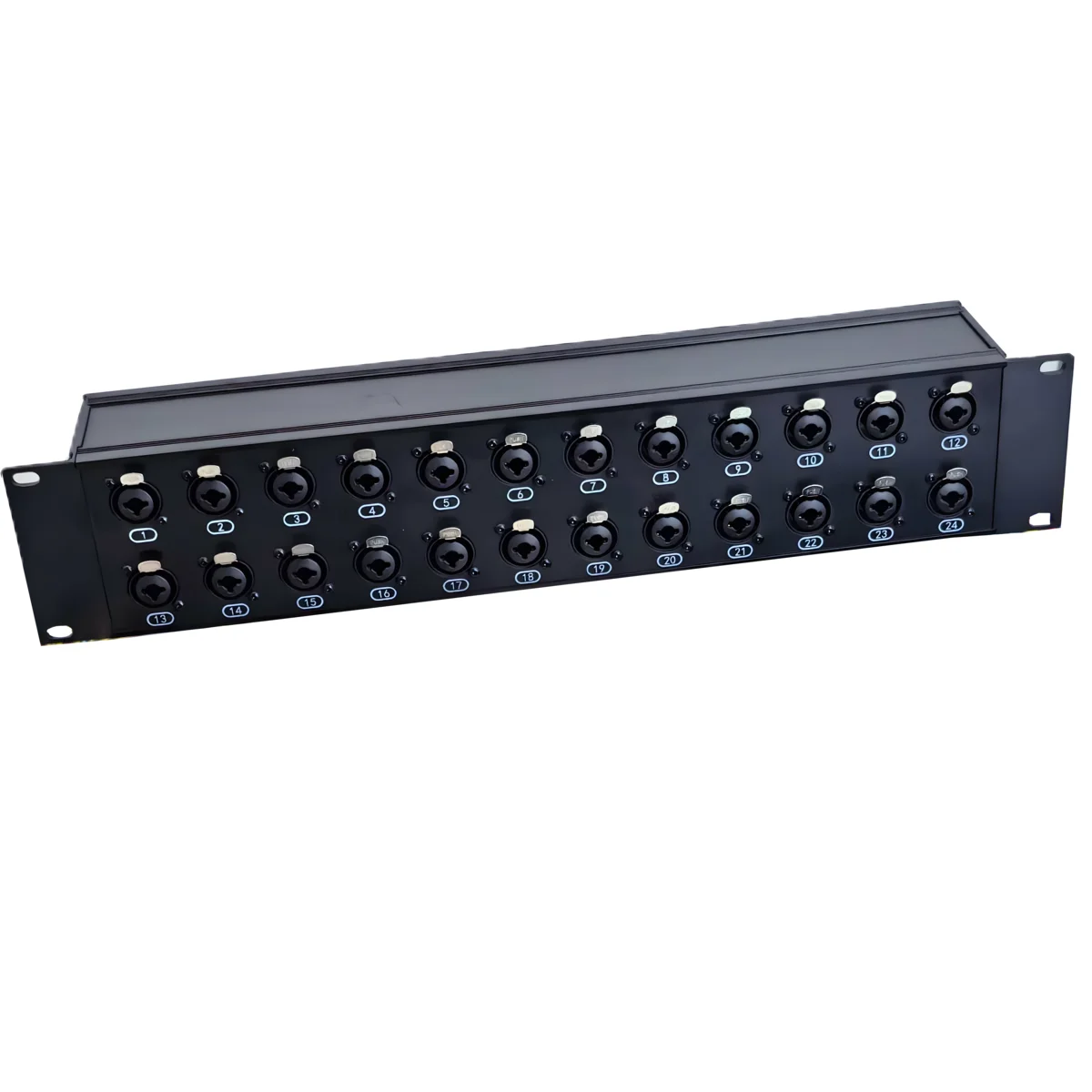 2U pro Audio 24 Channel XLR TRS Combo Splitter box & Snake Cable XLR Trunks for Studio And Live Sound Applications