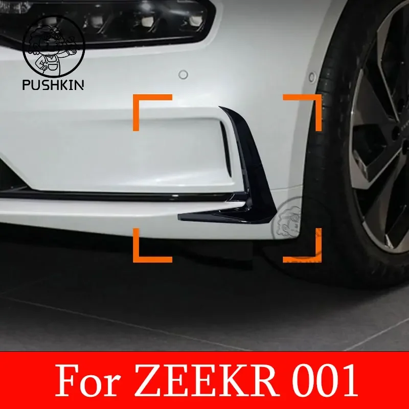 For ZEEKR 001 2022 2023 carbon fiber Front Rear Bumper Sport Spoiler Air Knife Lamp Eyebrow Trim Frame Anti-collision