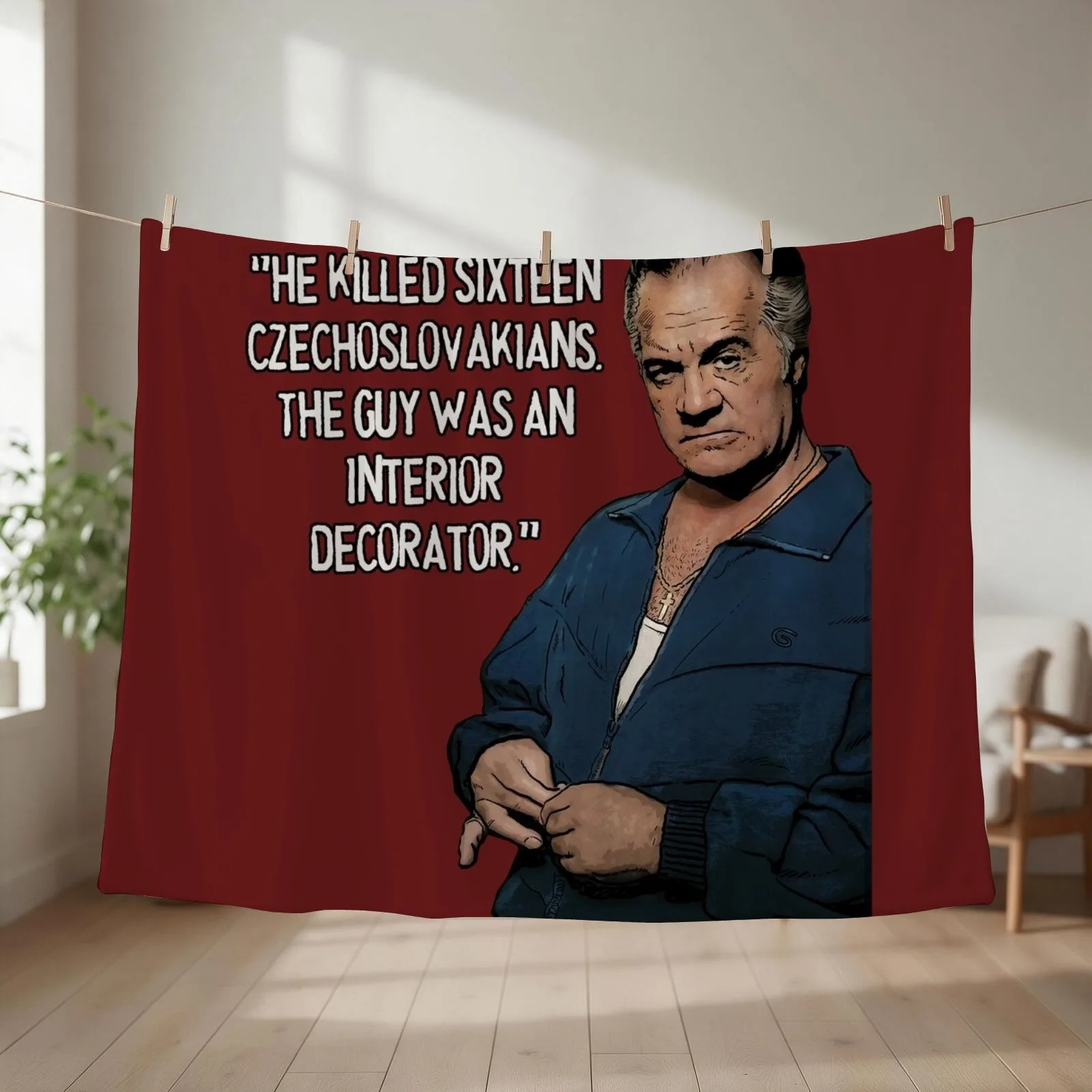 Sopranos - Paulie Walnuts Throw Blanket couch cozy soft plush fuzzy picnic outdoor blanket