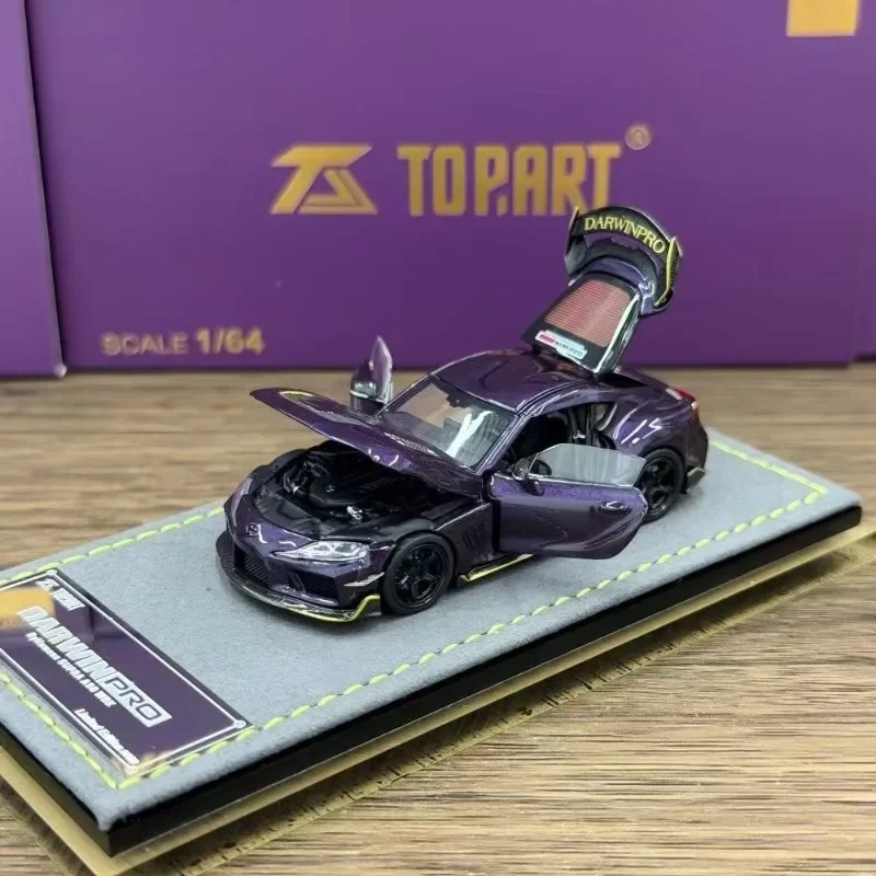 Topart 1:64 Supra A90 Darwin Pro Alloy Car Diecast Vehicles Collection Model Car Toy  Gifts for Men Christmas Gift