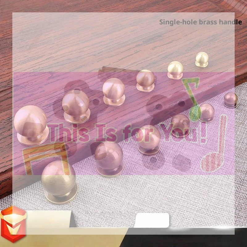 【MA】Brass Round Cabinet Knob Single Hole Solid Drawer Pull Matte Antique Bronze Multi Size Knob For Furniture Wardrobe Cupboard